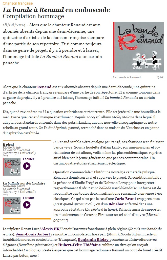 Photo : Hubert-Félix Thiéfaine - Enregistrement de l'émission Vivement  Dimanche à Paris le 6 octobre 2015 et qui sera diffusée le 11 octobre  2015. - Purepeople